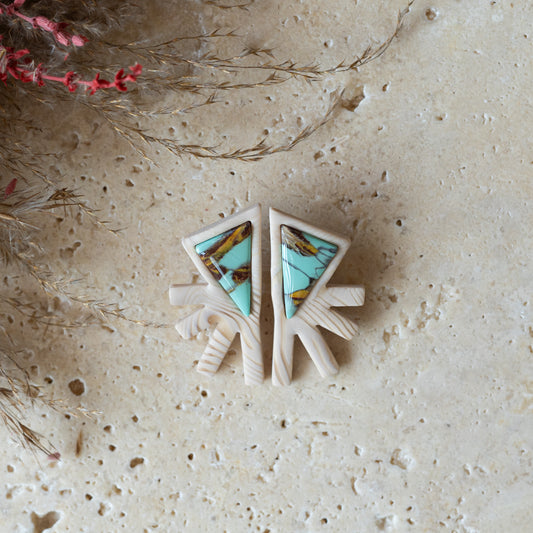 Polymer clay gem earrings.