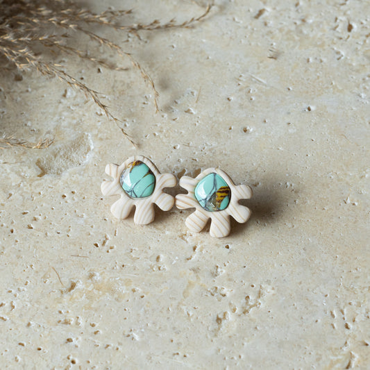 Polymer clay gem earrings