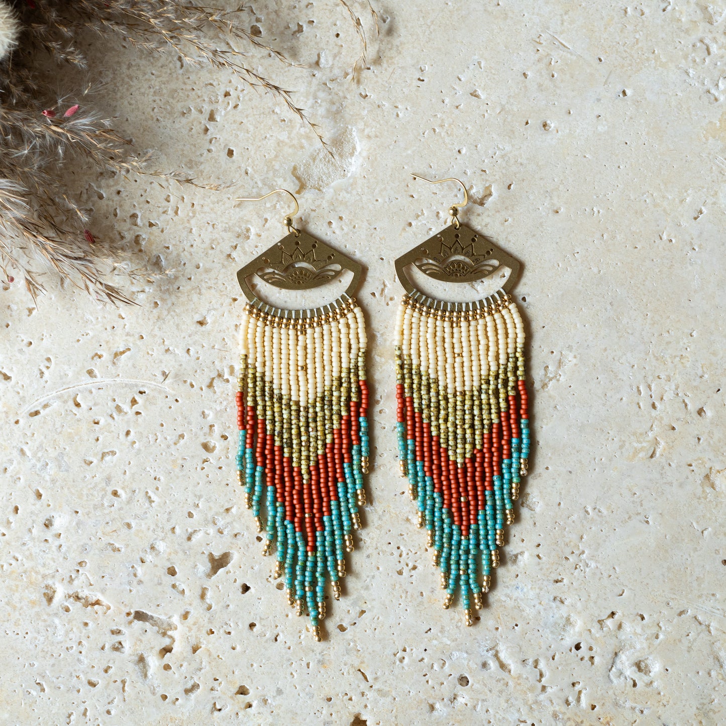 Long beaded earrings